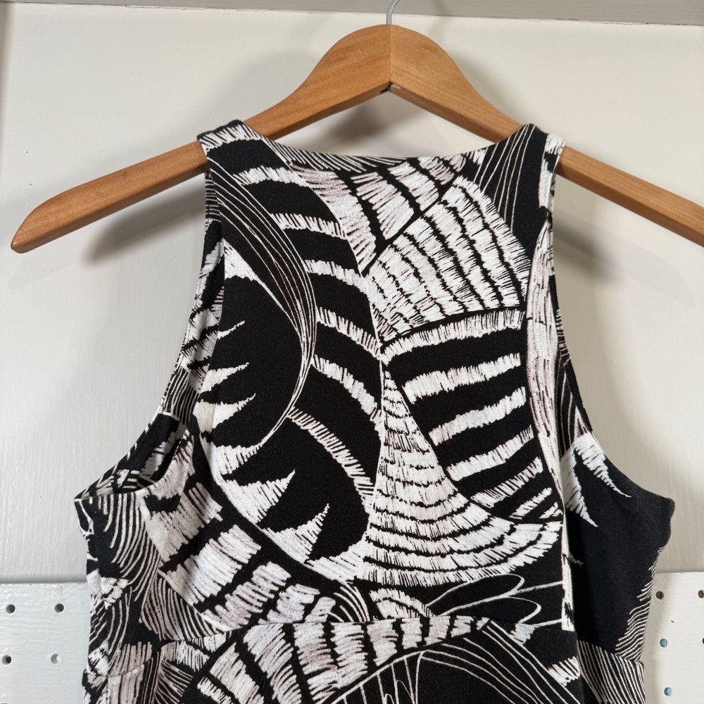 Athleta Santorini Dress Women's Black White Printed Stretch Sleeveless - XS - Picture 7 of 14